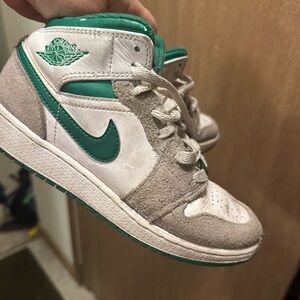 Air Jordan Sneakers - White and Green